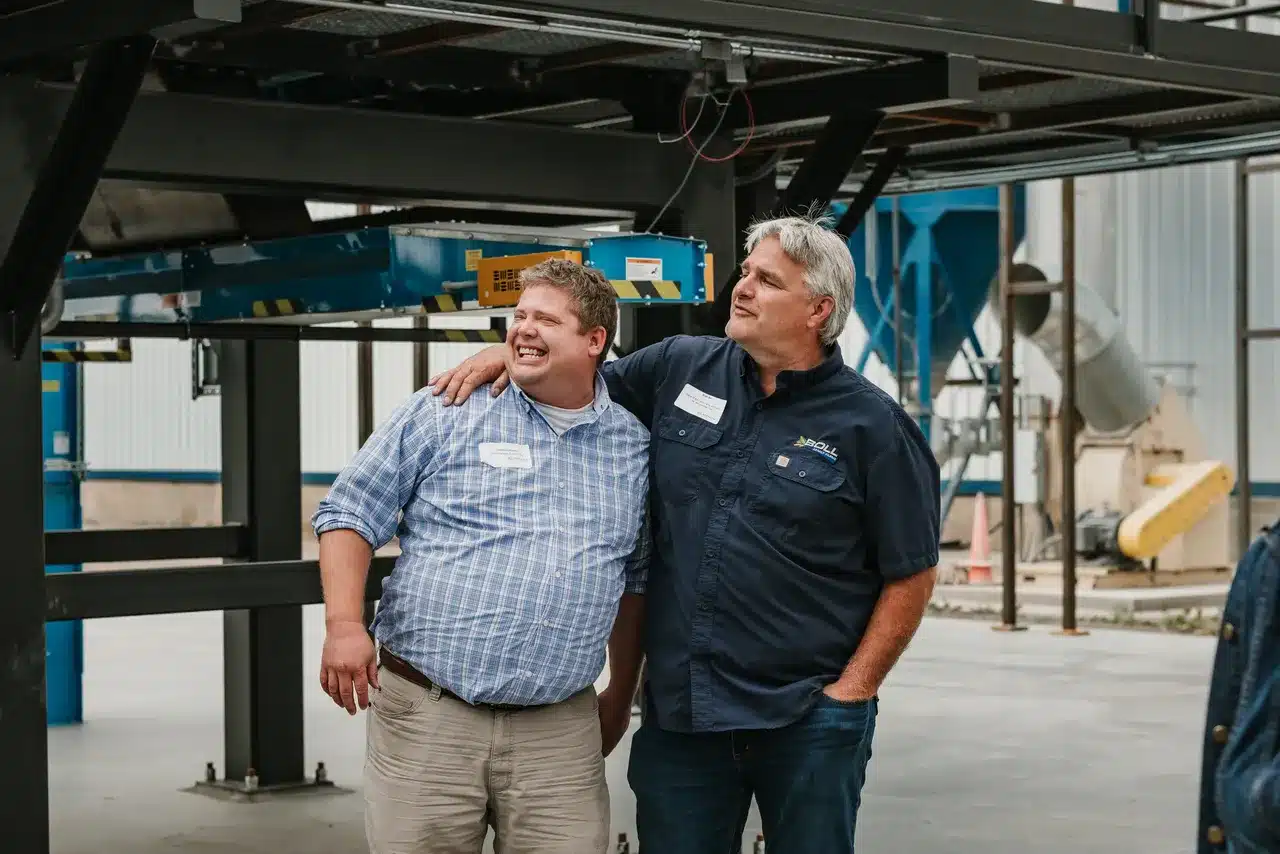 Owner Bryan Boll and Chris Bowles, General Manager at Northstar lime in Crookston, MN.